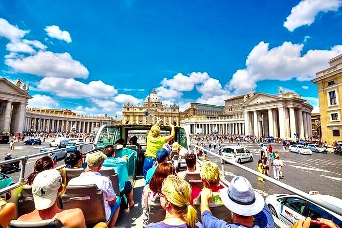 Rome Hop On Hop Off Open Bus + Vatican Museum Sistine Chapel Tour| Fast Track - Riding the Open Bus: How the Route Helps You See Rome Faster